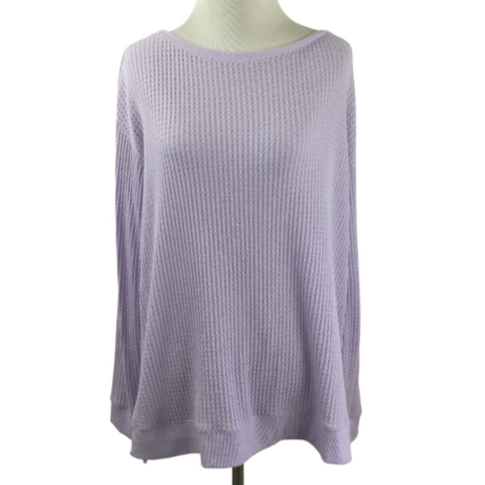 J. Jill Waffle Lilac Top l